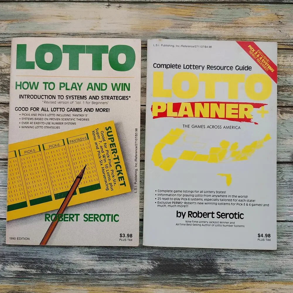 Lotto Planner and How to Play and Win by Robert Serotic 1989 Vtg PB Set of 2‎